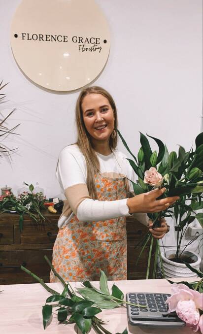 PUSHING ON: Florence Grace Floristry's Leah Taylor says the support from the community has been overwhelming. Photo: SUPPLIED