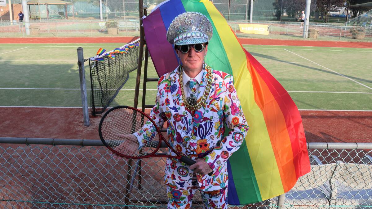Eglinton Tennis Club's publicity officer John Bullock proud to be part of Bathurst Tennis Centre's Pride Night event. Picture by Amy Rees