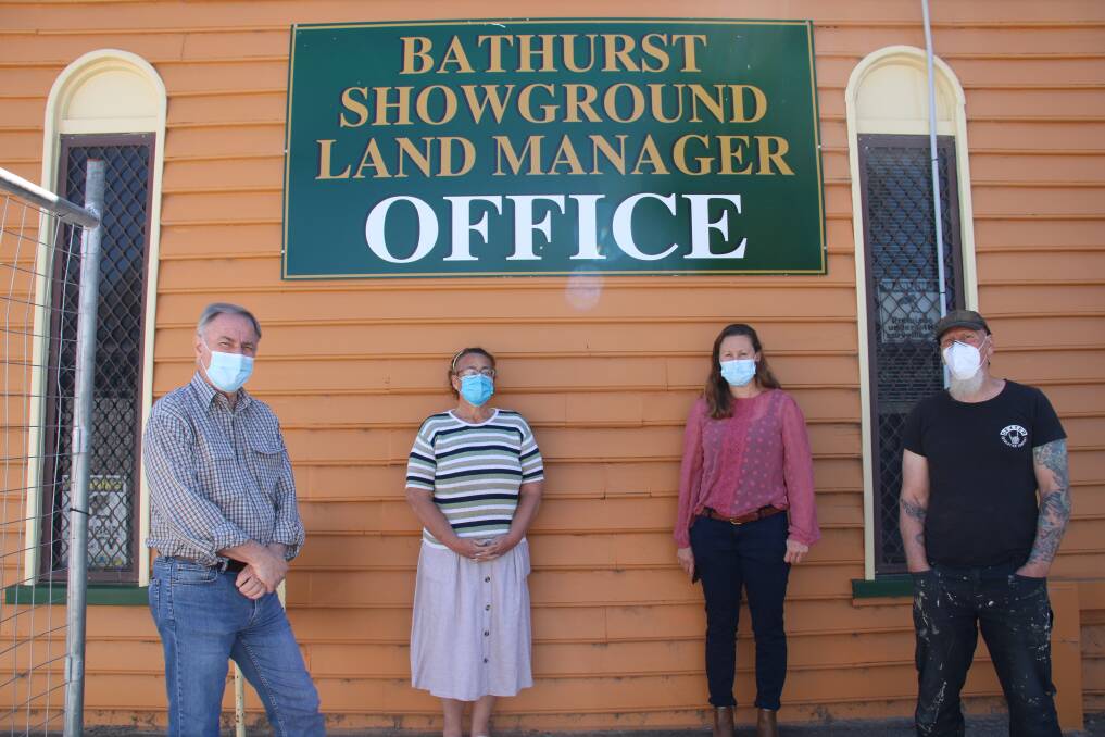 ACHIEVEMENT: Andrew Fletcher with Louise, Tracey and Tony from the Bathurst Showground Land Manager.