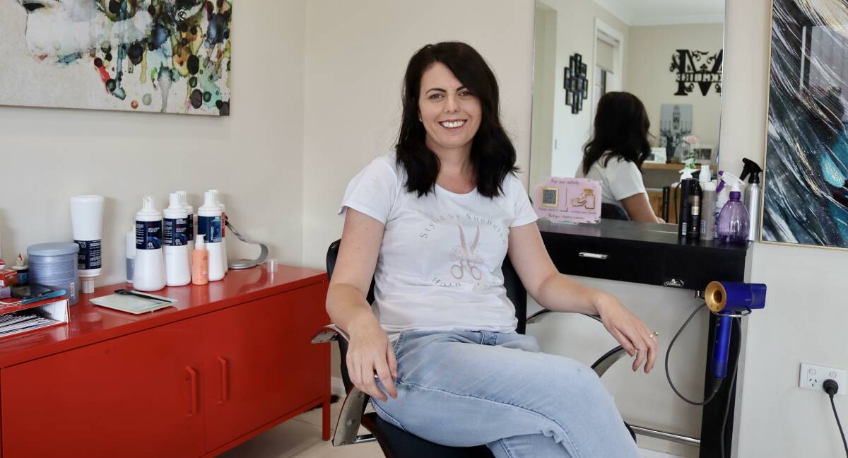 WORKING MUM: Suehelen McGuire juggling motherhood and running her own business from home. Photo: AMY REES.