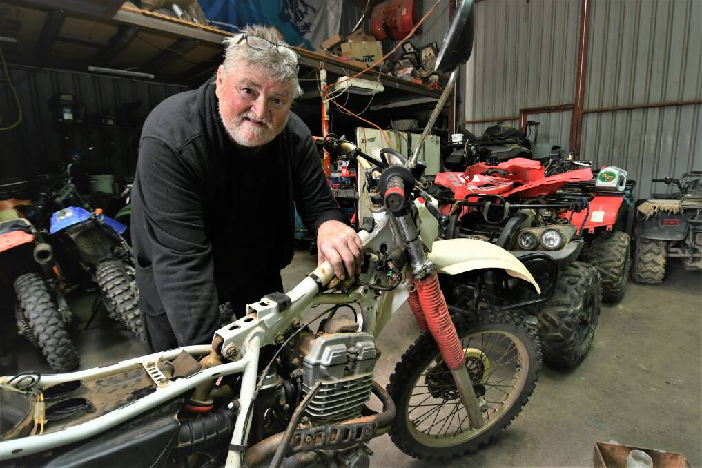 RETIRING: Steve Bayliss is hanging up the rags after half a century in the motorcycle industry. Photo: CHRIS SEABROOK.