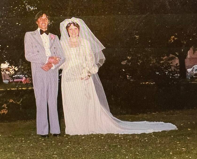 Steve and Jenny Turnbull on their wedding day. Picture: Supplied