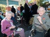 Elizabeth and Stanley Griffin at the Macquarie Care Centre's early Anzac Day celebration on April 23, 2024. Picture by James Arrow