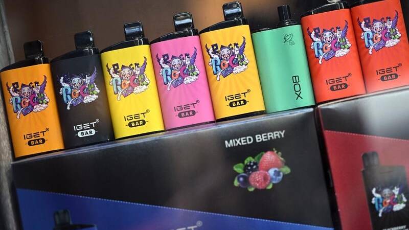 Disposable vapes come in a wide range of flavours, making them appealing to young people. Picture by Joel Carrett/AAP PHOTOS