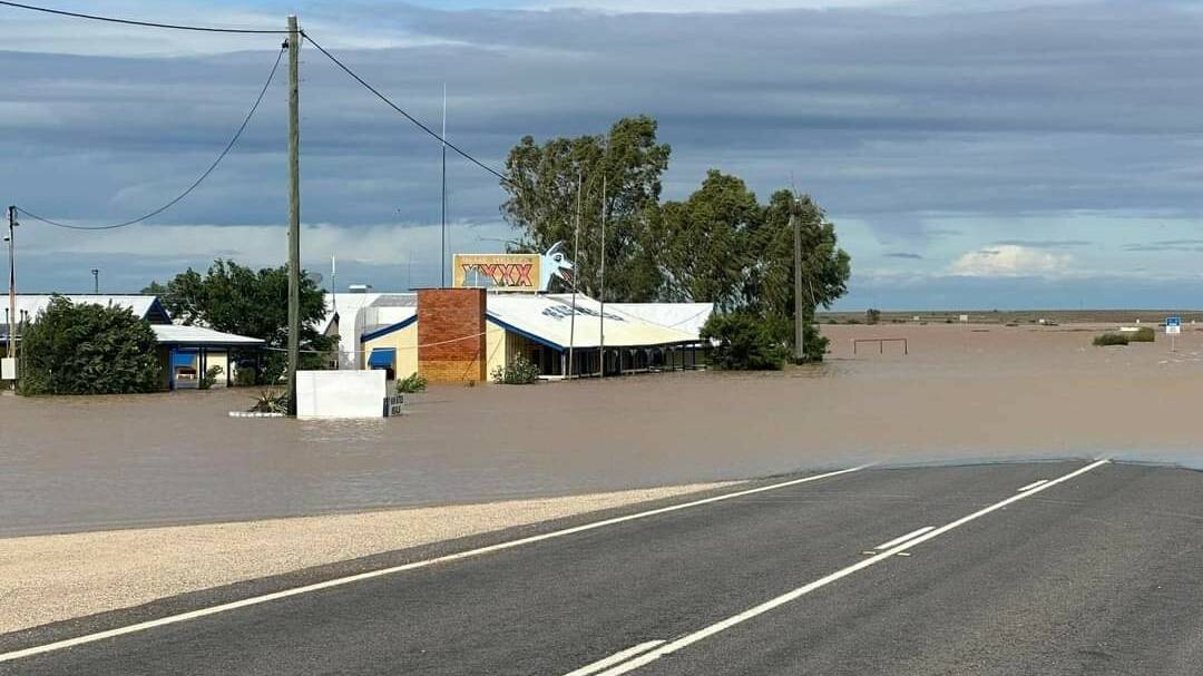The Blue Heeler Hotel is currently under water after mass flooding hit the town of Kynuna on January 29. Picture: Your True North Hypnotherapy