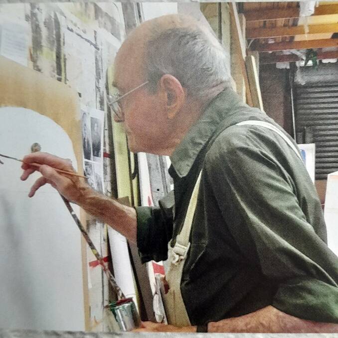 The late Ron Bidwell working on a commission. Picture supplied. 