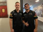 Penrith Panthers players Liam Henry and Nathan Cleary were special guests at the event. Picture by Alise McIntosh