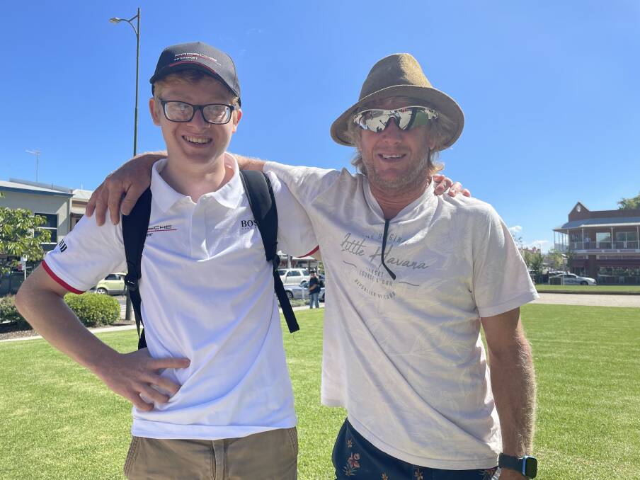 Oliver and Tony Kerr travelled from Gympie in Queensland to attend the 12 Hour for the first time. Picture by Alise McIntosh