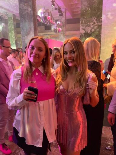 Emily Whyte met Margot Robbie while she was in Australia promoting the Barbie movie recently. Picture supplied