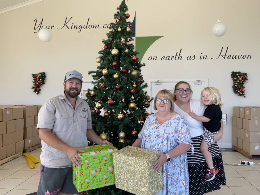 Nathan Ulbricht, Tia Ulbricht, Jessica Worth and her son Spencer will all be spending Christmas Day volunteering at the the HopeCare Christmas lunch. Picture by Alise McIntosh
