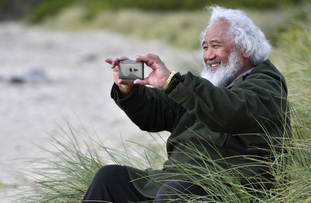 LOVING LIFE AGAIN: Wayne Karanga has found a new lease of life after a long illness, by taking at least one photo a day from the South Burnie beach and posting it to his family. Picture: Brodie Weeding