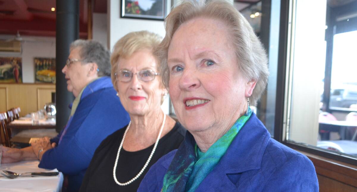 FUN TIMES: Jocelyn Barcham and Kaye Price spend Thursday at the Bathurst Can Assist lunch. 
