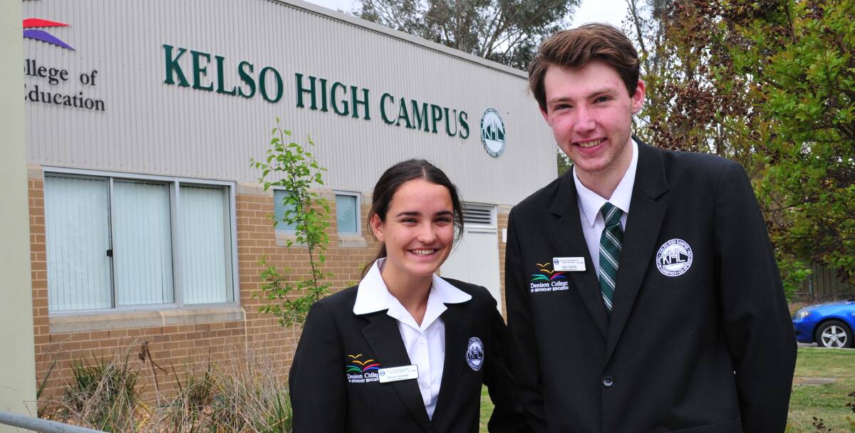 HARD WORK: Kelso High Campus students Bridget Annand and Isaac Connor are about to start their HSC exams. Photo: BRADLEY JURD