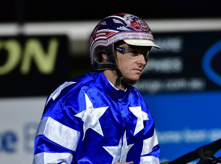 IN THE GIG: Mat Rue has the drive for both of Michael Muscat's Breeders Challenge chances at Menangle on Saturday evening. Photo: ALEXANDER GRANT