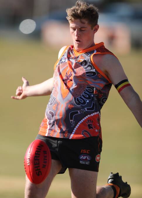 REWARD: With 41 goals, Bathurst Giants full forward Sam Sloan has been named AFL Central West tier one top goalkicker of the year. Photo: PHIL BLATCH