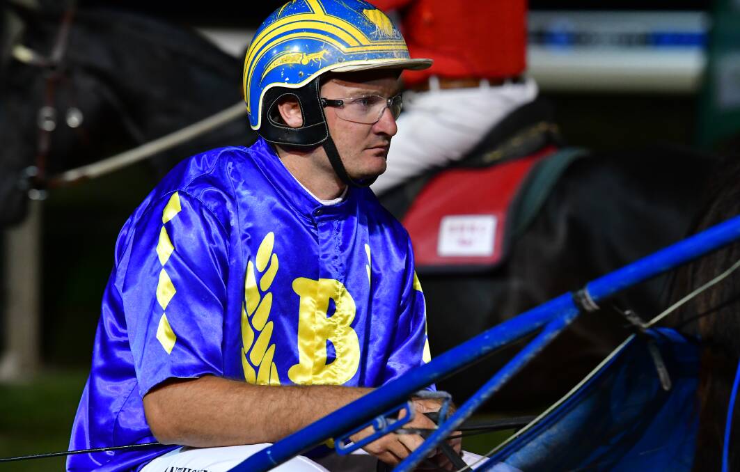 IN THE GIG: Anthony Frisby has the drive for Yep Got Chooks, the Chris Frisby-trained gelding drawing barrier one for the Gold Crown Silver Consolation. Photo: ALEXANDER GRANT