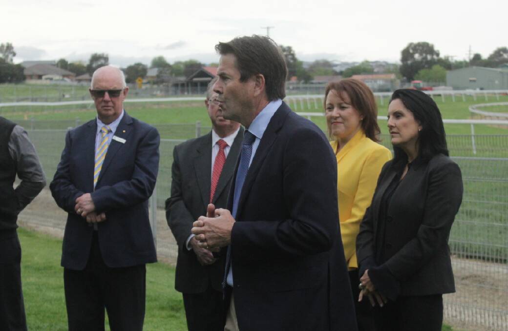 MAJOR FUNDING: Minister for Racing, Kevin Anderson, announced $3.7 million in funding to upgrade Tyers Park on Wednesday morning. Photo: BRADLEY JURD