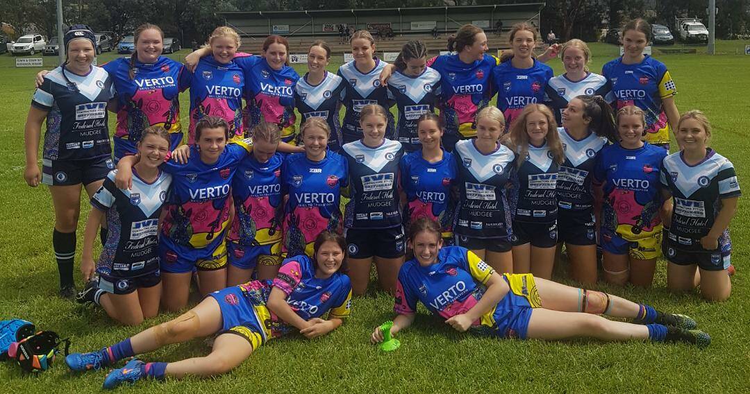 SOLID EFFORT: Panorama Platypi under 17s with their Midwest Brumbies counterparts after the game. Photo: CONTRIBUTED