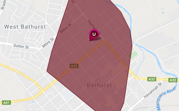 A power outage has affected 1662 customers across Bathurst. Source: ESSENTIAL ENERGY