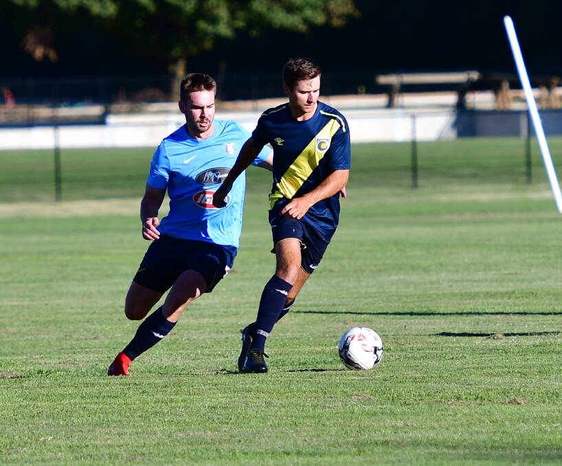CUP DRAW: Mariners' Jeremy Judge on the ball against Bathurst in a trial match in February. Photo: ALEXANDER GRANT
