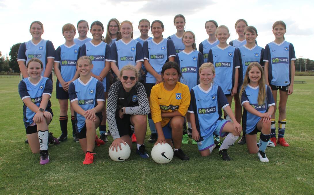GAME ON: The under 12s and 14s players that will represent Bathurst District Football in the Proctor Park Challenge. Photo: BRADLEY JURD