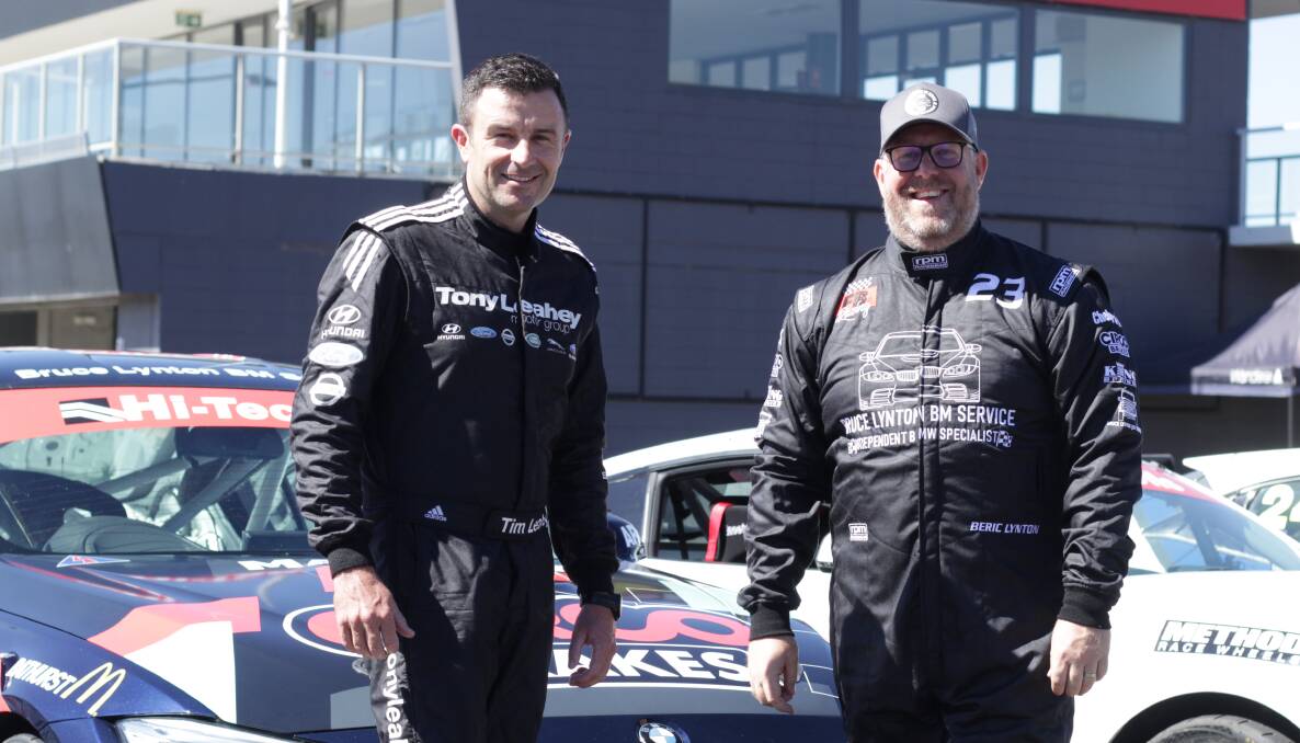 BRING IT ON: Orange's Tim Leahey (left) and Beric Lynton will be out to defend their Bathurst 6 Hour crown on Sunday. Photo: BRADLEY JURD
