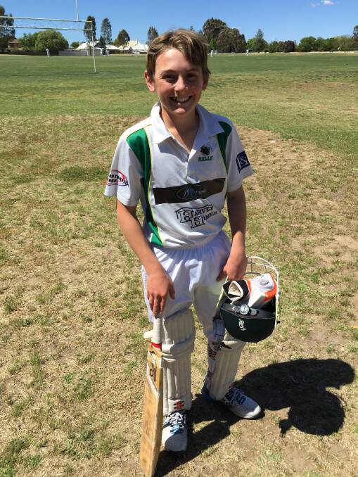 Flynn Taylor after scoring his maiden senior ton on Saturday against Rugby Union. Photo: SUPPLIED