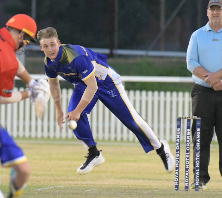CLOSE WIN: Mitch Taylor took two wickets in St Pat's Old Boys' four-wicket win over Centrals in the Royal Hotel Bonnor Cup. 