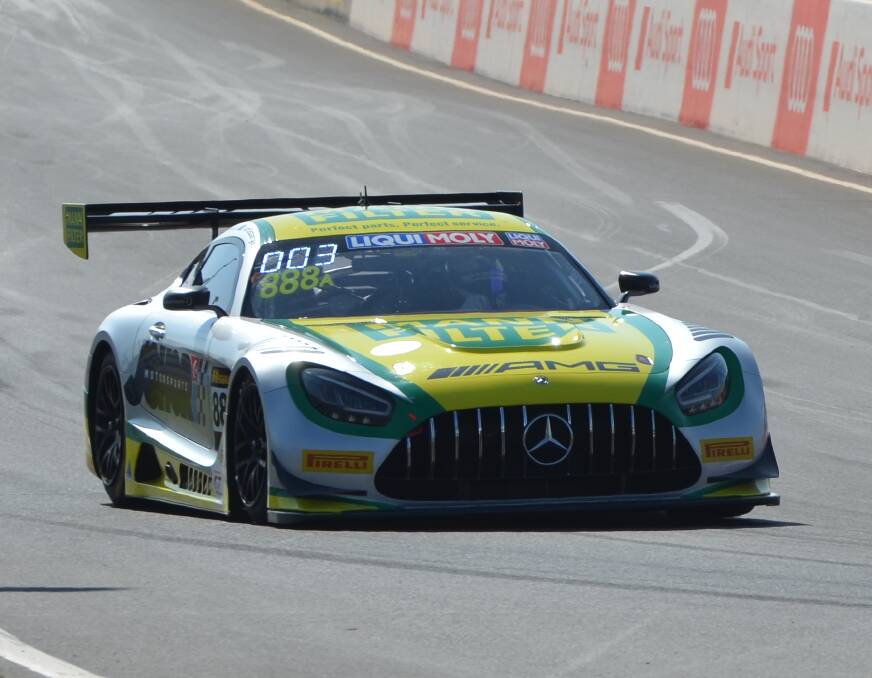 QUICK: Shane van Gisbergen, in his Mercedes AMG GT3, was the fastest in the fourth and final practice on Friday. Photo: ANYA WHITELAW