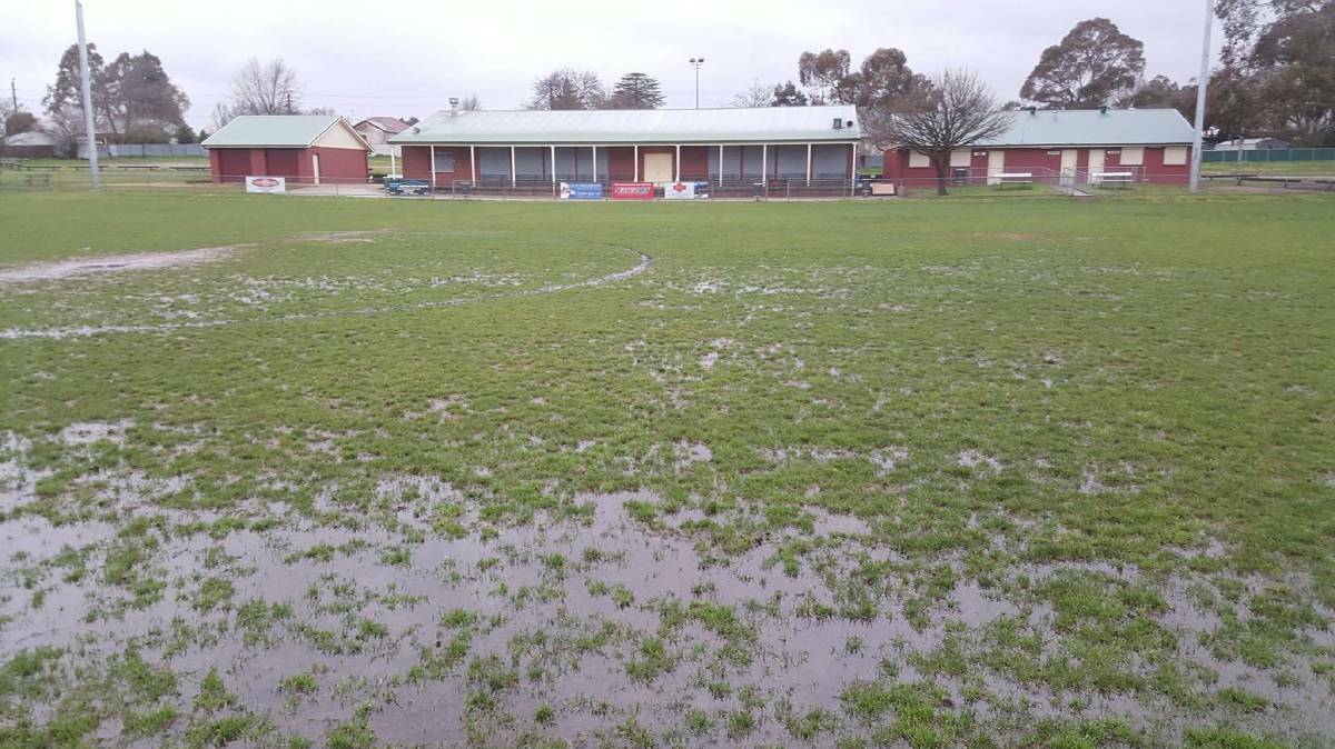 PROBLEM: A waterlogged field one at Proctor Park in 2016.