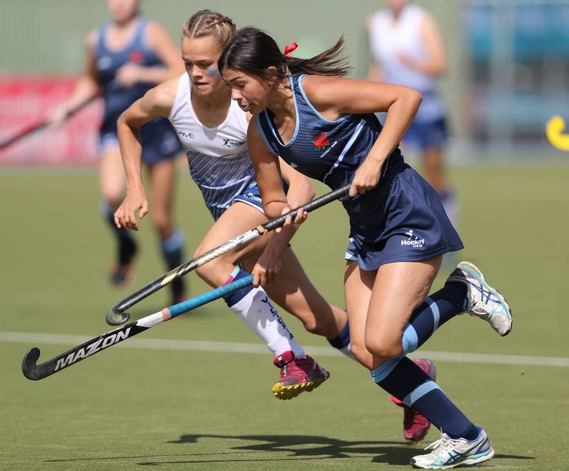 NSW Blue in action in the Under 15s Australian Championships. Photos: PHIL BLATCH