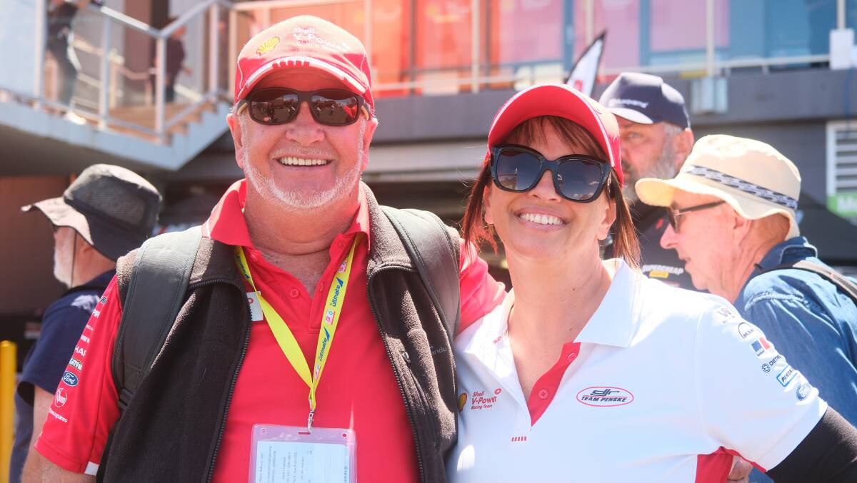 Colin Davis and Narelle Carter were at the Bathurst 1000 on Sunday, having made the trip from Newcastle. Picture by James Arrow
