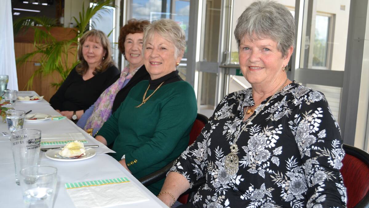 HAPPY DAYS: Front to Back: Ann Edwards, Kay Lansom, Annett Hall and Maureen Wells enjoy lunch at the Bathurst Golf Club on Friday. 050517can5