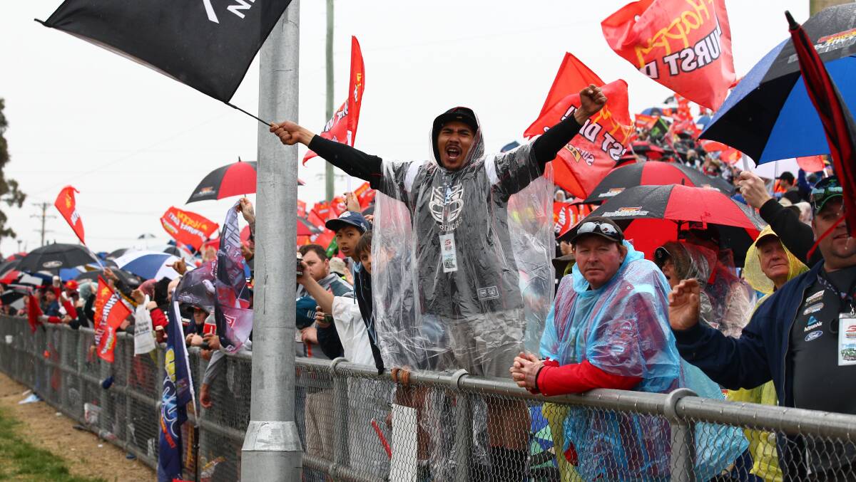 SNAPSHOT: This Supercars fan was extra excited for this year's Bathurst 1000 on Sunday. Photo: PHIL BLATCH