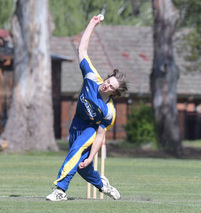 FIVE-FOR: Rugby Union bowler Hugh McIntyre took five wickets in his side's first innings victory over Kinross. Photo: JUDE KEOGH