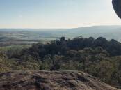 The view from a top the granite formation at the Evans Crown Nature Reserve.