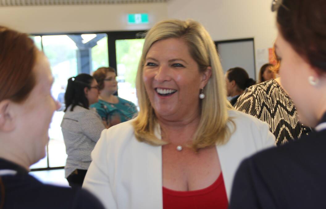 VISIT: Bronwyn Taylor, MLC, met with Charles Sturt University students on Tuesday, during her trip to Bathurst as part of the celebration of NSW Women's Week (March 2-8). Photo: BRADLEY JURD