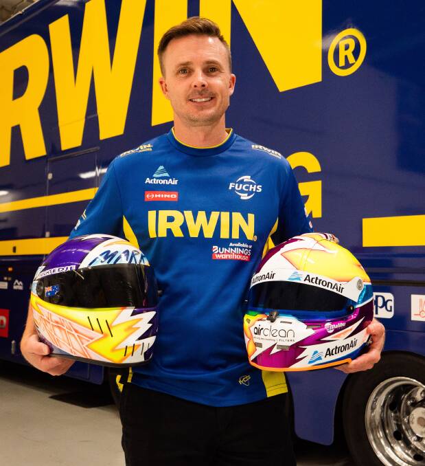 NEW LOOK: Mark Winterbottom will debut his new helmet design at the opening Supercars Championship round at Bathurst at the end of the month. Photo: CONTRIBUTED