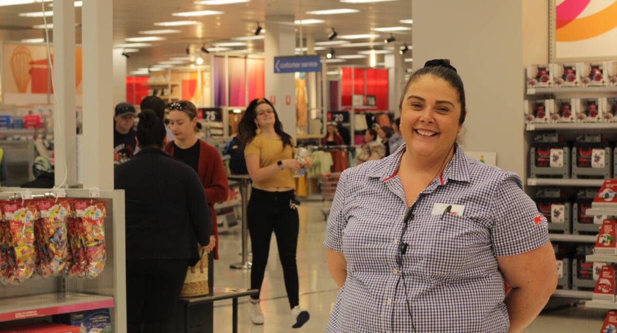 OPEN: Kmart Bathurst store manager Lisa Morrison at the new Kmart store in the Armada Shopping Centre on opening day. Photo: BRADLEY JURD