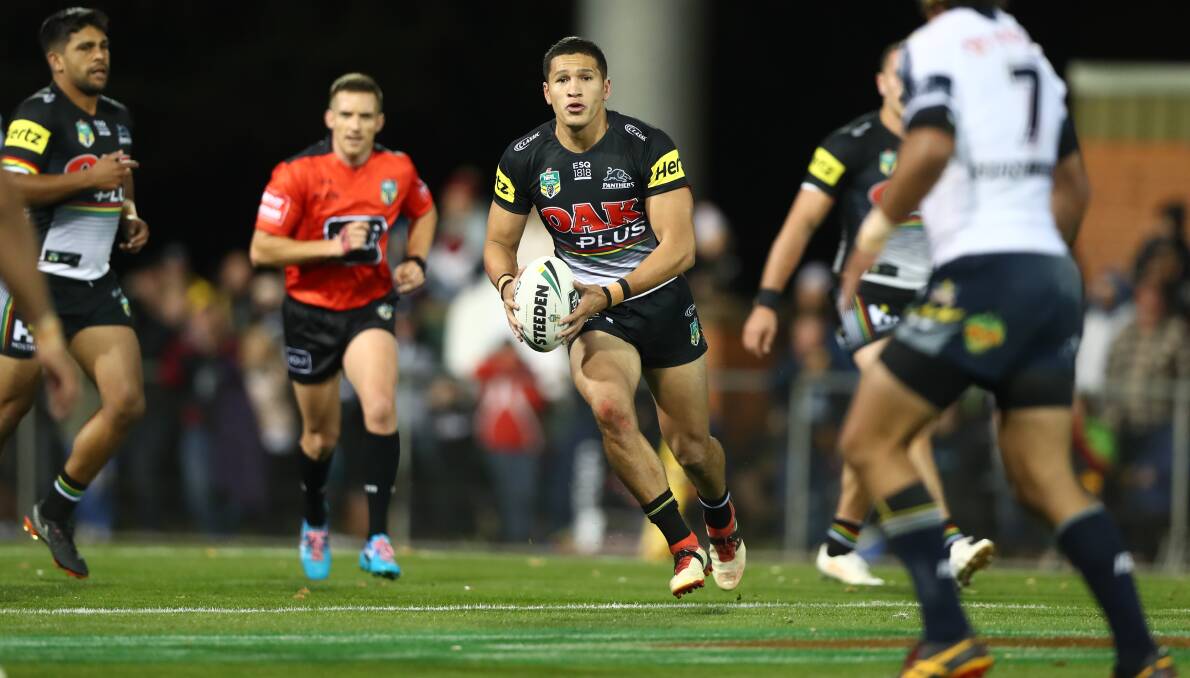 GAME ON: Penrith Panthers' Kiwi star Dallin Watene-Zelezniak in action during last year's game against the North Queensland Cowboys. Photo: PHIL BLATCH