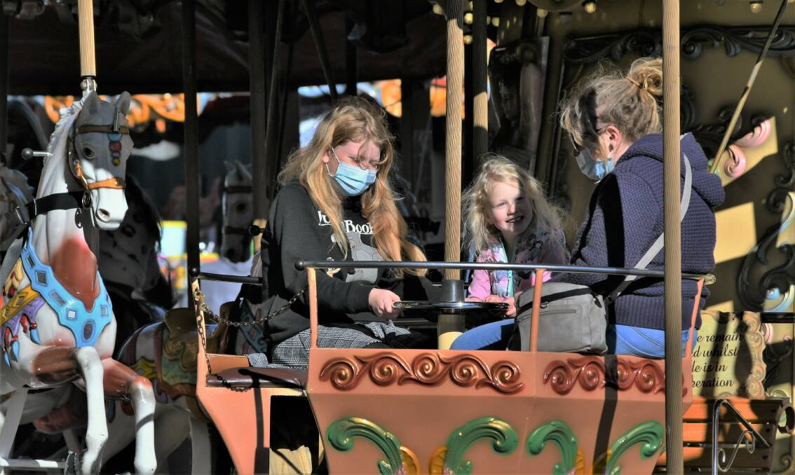 OUT AND ABOUT: Children were enjoying a ride on the carousel earlier this week. Photo: CHRIS SEABROOK