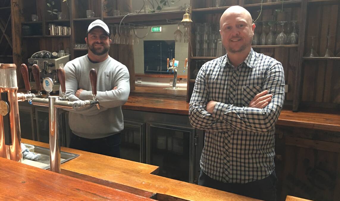 FACELIFT: Church Bar co-owner Matt Harrowsmith and manager Chris White can't wait for the restaurant to be open again. Photo: BRADLEY JURD