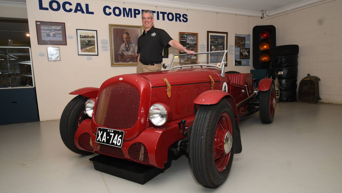 HOT LAP: National Motor Racing Museum coordinator Brad Owen, with a faithful replica of the George Reed Special in 2018. Photo: CHRIS SEABROOK