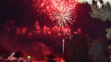 Fireworks lit up the night sky over Bathurst on New Year's Eve. Pictures by Rachel Chamberlain 