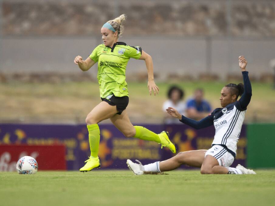 NEW SEASON: Ellie Carpenter will no longer don the green and black of Canberra United, rather opting for the sky blue of Melbourne City in the 2019-20 W-League season. Photo: SITTHIXAY DITTHAVONG