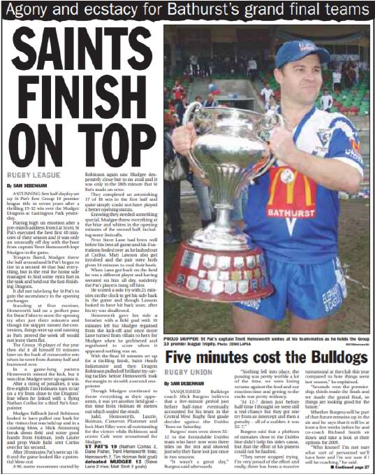 Footy flashbacks: A look at Group 10 grand finals from the 2000s