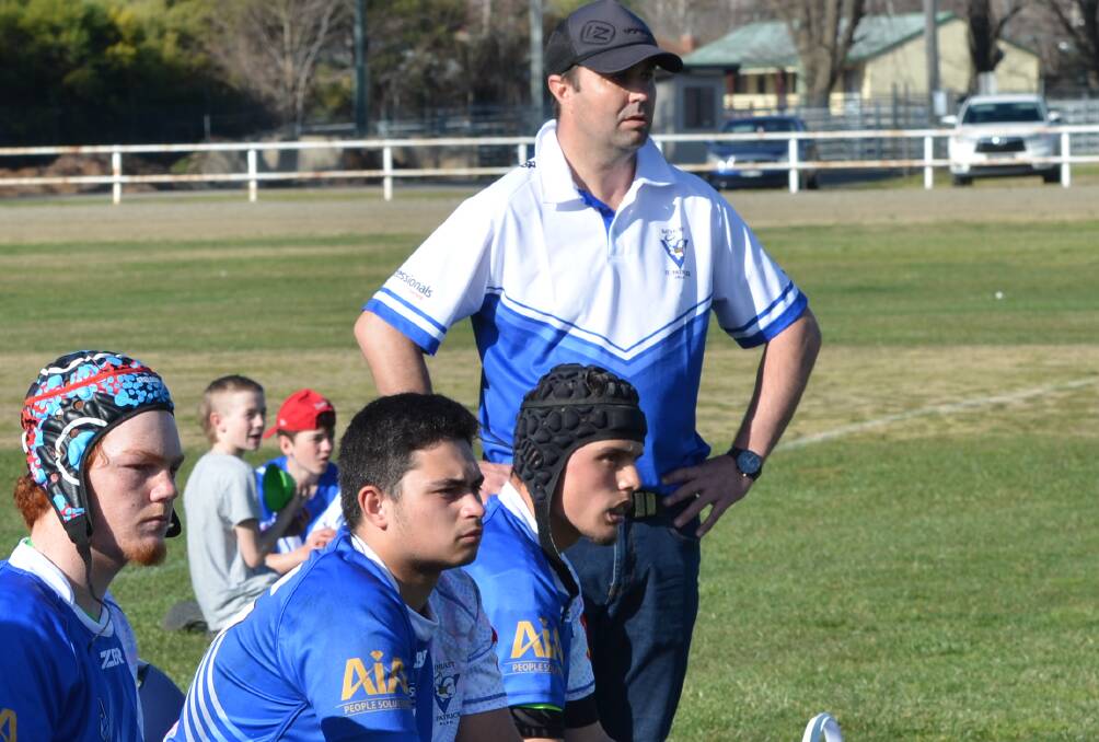 St Pat's under 18s coach Matt Dunn watching on during a game in 2021. 