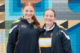 Poppy Channing (girls football) and Lorin Nobes (hockey) will captain their Astley Cup teams in 2023. Picture by James Arrow