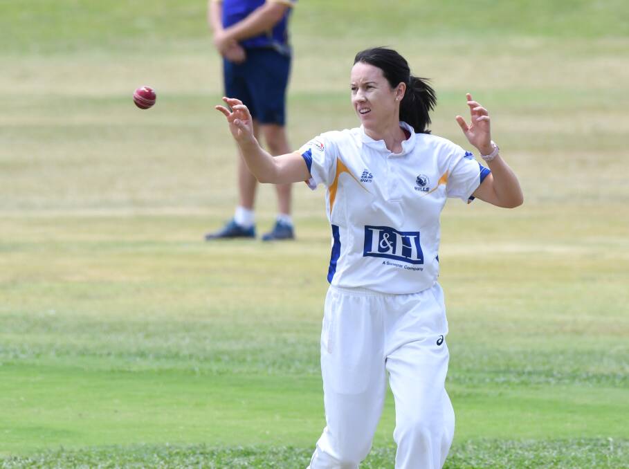 GAME ON: Lisa Griffith, pictured playing locally back in January, will be hoping her Perth Scorchers can win the final of the WBBL on Saturday night. Photo: CHRIS SEABROOK