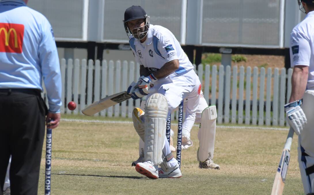 CENTURY: Russell Gardner was on fire for City Colts on Saturday at Wade Park, going for 156 not out against Centrals. Photo: JUDE KEOGH